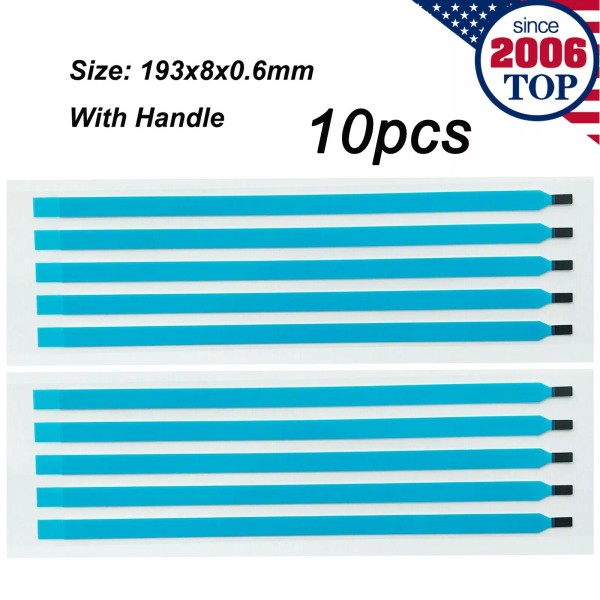 Unbranded 10pcs Pull Tabs Stretch Release Adhesive Strips for LCD