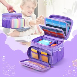 GETBSTOOP Carrying Case for Yoto Player (3rd Generation), Card Holder Hold Up to 30 Cards, Travel Storage Bag with Shoulder Strap for Yoto Audio Music Player & Headphone Accessories