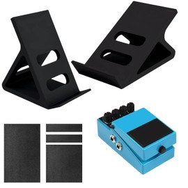DAUCHVNY 2PC Guitar Pedal Board, Mini Pedal Holder with Anti-Slip Pads, 30° and 60° Tilted Design, Small Guitar Pedal Holder for Recording Studios, Desktops, and Practice Spaces