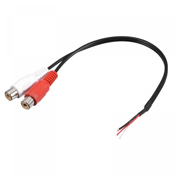 sourcing map RCA Female Plug Jack Connector Adapter to Bare