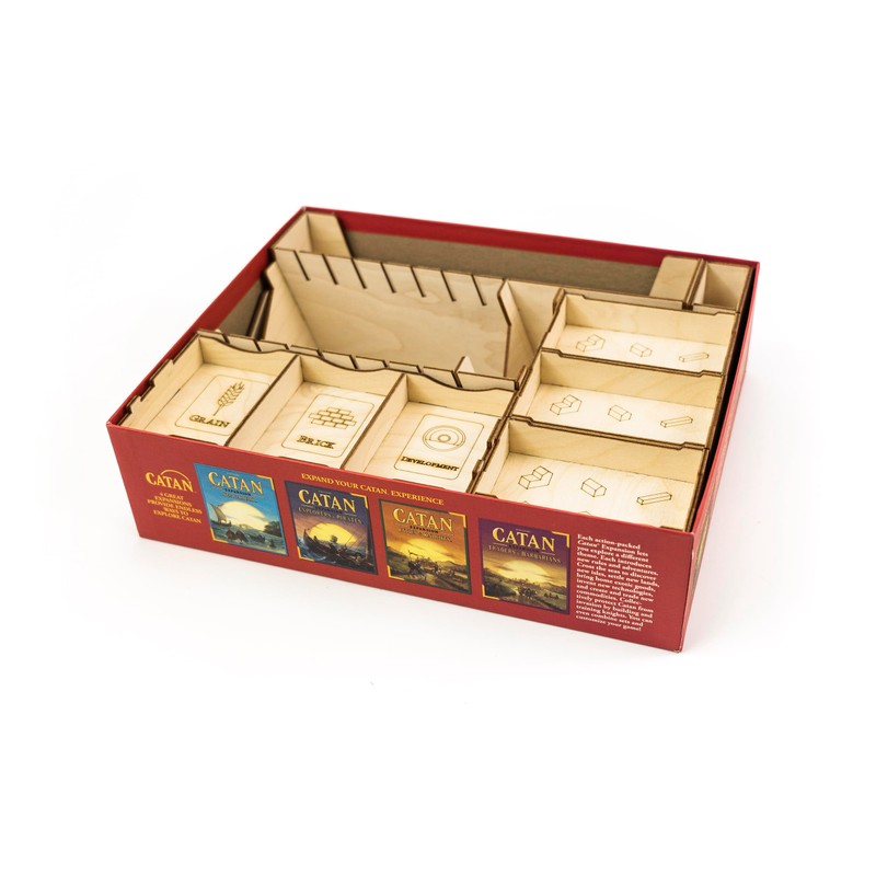 Gaming Trunk Organizer for Catan 5th Edition. Settlers Organizer (Natural)