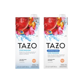 TAZO Tea Concentrate, (Iced Passion Herbal Tea, Unsweetened Iced Passion) (1ea) (Variety Pack)