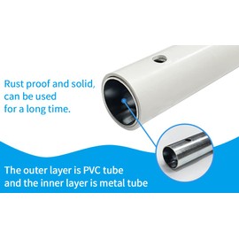 Lusheer Boat Trailer Guide-ons 48“, Guide Pole Kit，Heavy Duty 2PCS Steel Trailer Post Guide on, for Your Ski Boat, Fishing Boat or Sailboat Trailer，More Rust-Prevention