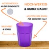 Engelland - 10 x Purple Frosted Plastic Cups 250ml with