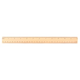 Lyguy Wooden Ruler, Wooden Ruler Double Sided Student School Office Measuring Tool 30cm