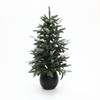 LuxenHome 4FT Small Christmas Tree, Slim Potted Christmas Trees with