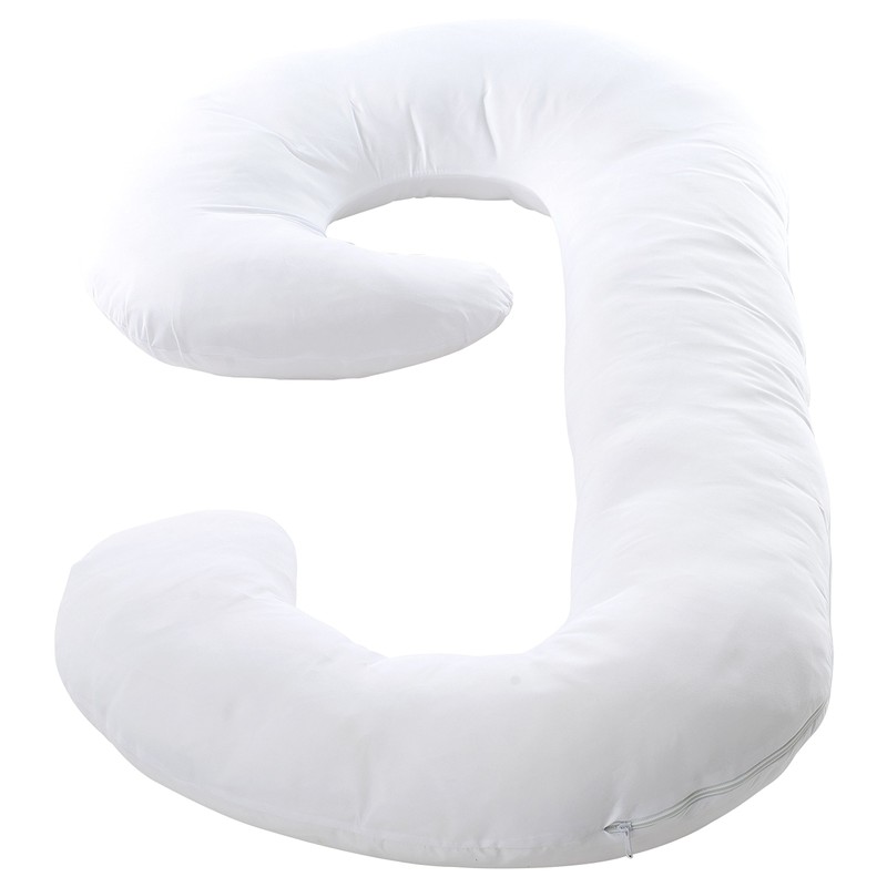 Cheer Collection White Pillowcase for J Shaped Pillow