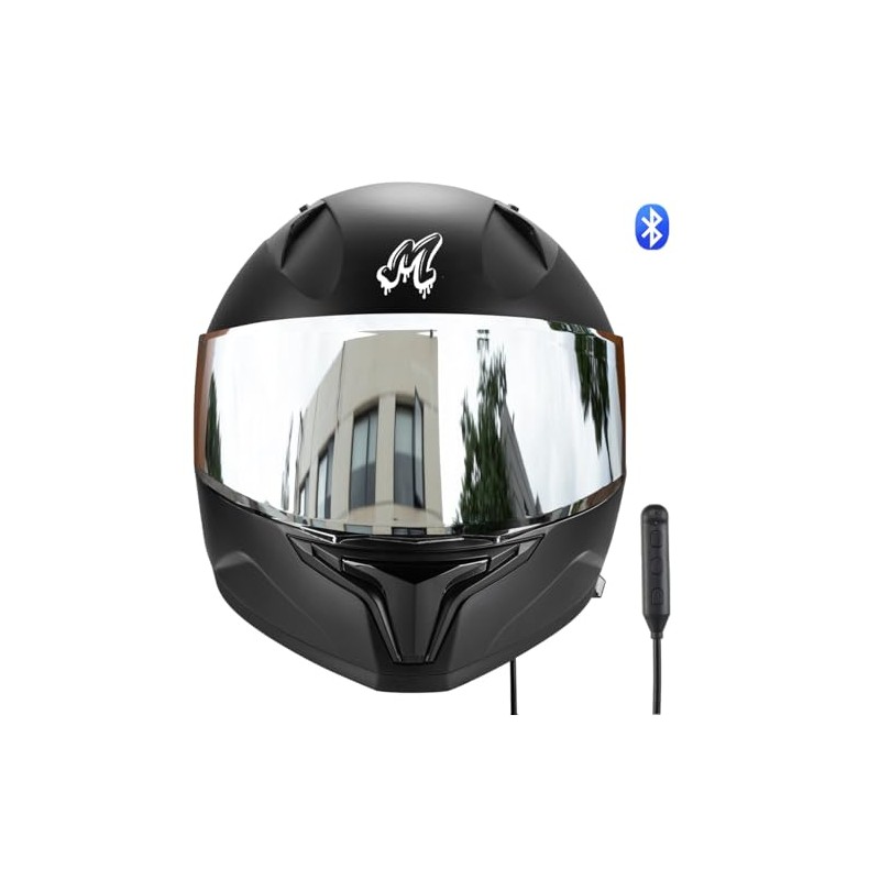 MOCOERL Casco Integral para Moto Certificado Dot con Bluetooth Puede