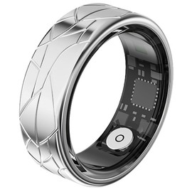 Smart Ring Men Women Health Ring Heart Rate Monitor SP-O2 Sleep Monitor Fitness Tracker Rings for Men Gesture Control Pedometer Step Counter Waterproof Compatible with Charging Case ios Android Phones