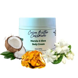 Sudsverse Body Cream with Marula Oil and Shea Butter, Cocoa Butter with Coconut Amber Scent (5oz)