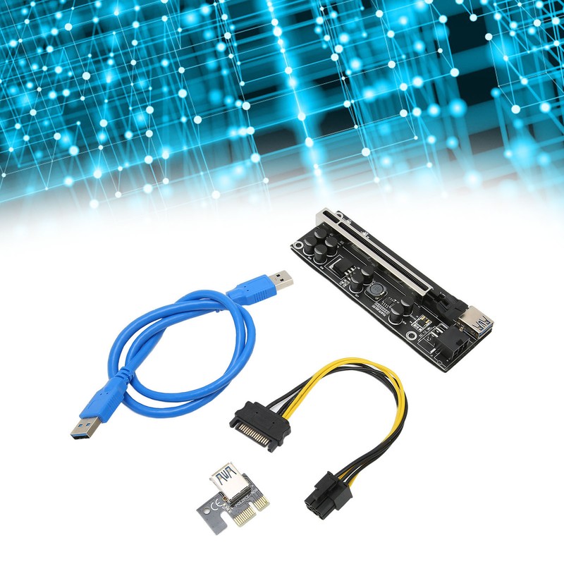 PCIE Riser Stable 8 FP Capacitors Gold Plated USB3.0 Interface