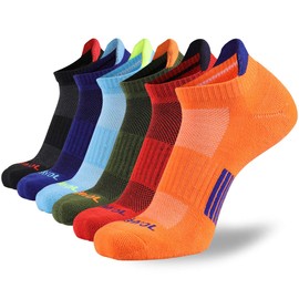 JOYNÉE Men’s Athletic Socks Low Cut Cushion Running Socks Breathable Comfort for Sports 6 Pack,Multicolor,Sock Size 13-15