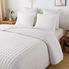 WDCOZY WDCOZY White Queen Size Quilt Bedding Sets with Pillow