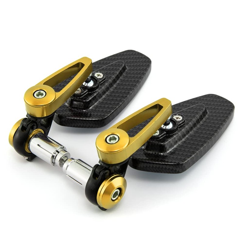 7/8'' 22mm Motorcycle End Bar Mirror Universal Foldable Motorbike Side