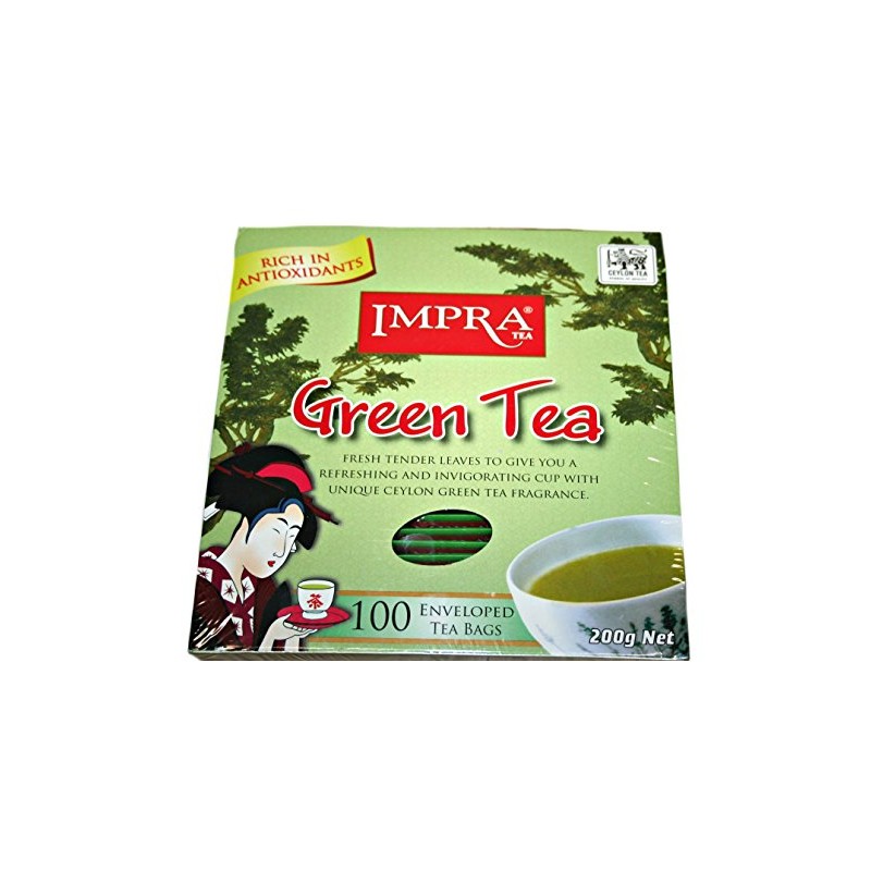 Impra Green Tea 100 Enveloped Tea Bags