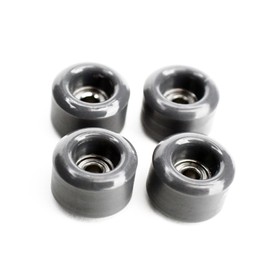 SPITBOARDS Fingerboard Urethane Wheels 60D with Real Ball Bearings Professional CNC Quality - Grey