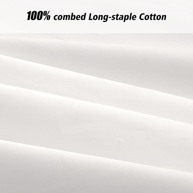 Lirex 2 Pack Pillow Cases, 100% Cotton Breathable Pillowcases, 20"X
