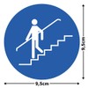 Pack of 5 Please Use Handrail Stickers 9.5 cm Stair