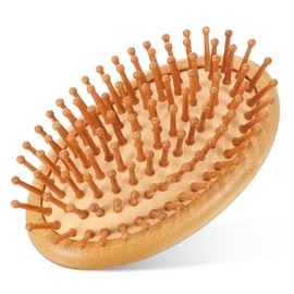 SAFIGLE Bamboo Scalp Massage Comb for Hair Care Portable Detangle Brush for All Hair Types Lightweight and Safe for Men and Women for Travel and Daily Use