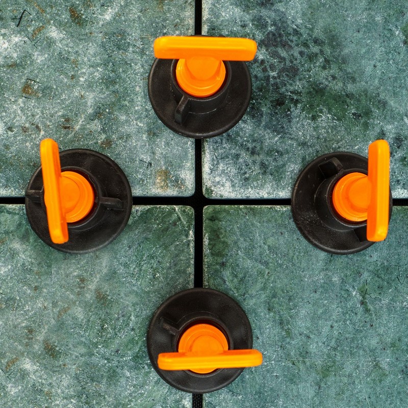 Tile Levelling System, Pack of 100, for 1.5-8 mm Joint