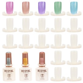 600 Pcs Nail Polish Swatch Natural nail color Display rings, Nail Sample Sticks for Nail Art Polish Practice