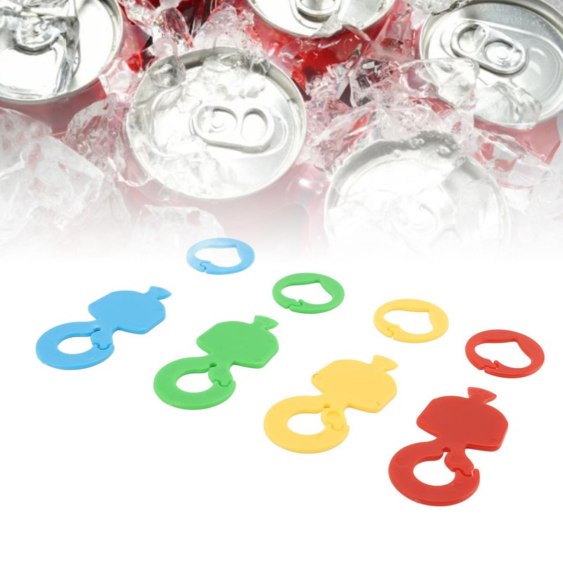 4Pcs Cute Cartoon Design Manual Can Opener Keychain, Multifunction Package
