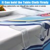 Kitnish 16PCS Clear Plastic Tablecloth Clips,Transparent Clear Tablecloth Clips, Plastic