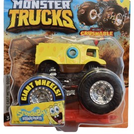 Hot Wheels Monster Trucks 1:64 Scale Spongebob Squarepants Crushable Car
