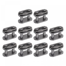 sourcing map 10Pcs Chain Master Connector Link Roller, 3/8" Pitch Carbon Steel, Standard Connecting Split Links for 06B Chain