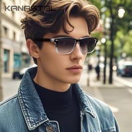 KANASTAL Sunglasses, Men's, Polarized Women's, Stylish, UV400, UV Protection, Ultra Lightweight, For Fishing, Driving, [L6] Gradient Gray