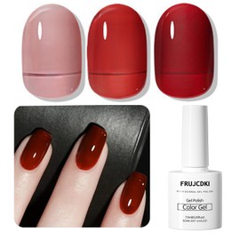 Esmalte de Uñas de Gel Rosa Nude Esmalte de Uñas de Gel de Color Neutro Natural Translúcido Soak Off U V Gel Nails for Valentine Nail Art French...   