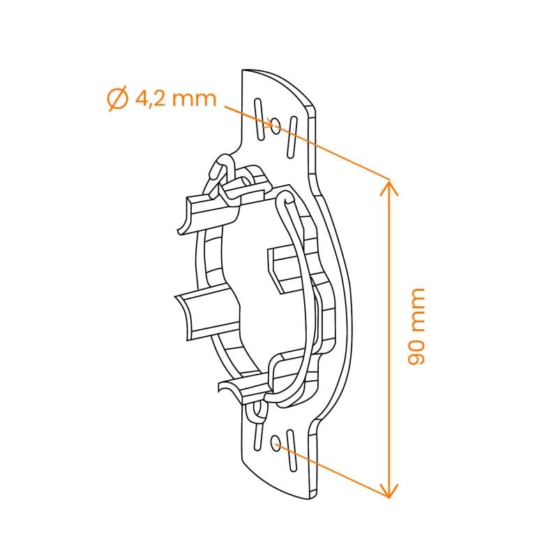 Somfy Motor Mount - Roller Shutter Motor Bracket - Star