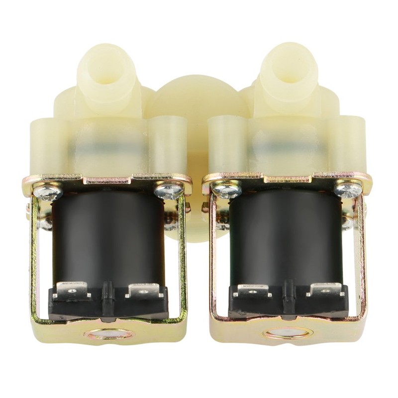 Dual Head Electric Solenoid Valve,DN20 G3/4 DC 12V N/C Normally