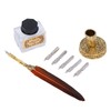 Feather Pen Exquisite Vintage Elegant Stainless Steel Smoothly Writing Wear