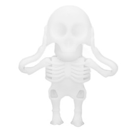 USB Flash Drive Funny Cute Cartoon Miniature Skull Shape Drive Memory Stick Pen Drive Gift64GB White