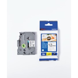 Brother TZe-231S Labelling Tape Cassette, Black on White, 12 mm (W) x 4M (L), Laminated, Brother Genuine Supplies