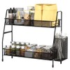 2 Tier Spice Rack, Standing, Metal Spice Rack, Kitchen Shelf,