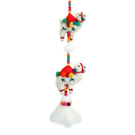 Designer Door Hanging Colorful Decorative 2 Fabric Camel String for Indian Traditional Festival Decoration Indoor Wall Bedroom Party Decor Gifting Ideas(Size:-18") (White and Multicolour)
