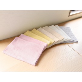Kosugizen AM-8430-10A Daily Towels, Face Towels, Thin and Easy to Use, 2 Sheets of 5 Colors, 13.4 x 35.4 inches (34 x 90 cm), Thin and Long, Everyday Use, Set of 10