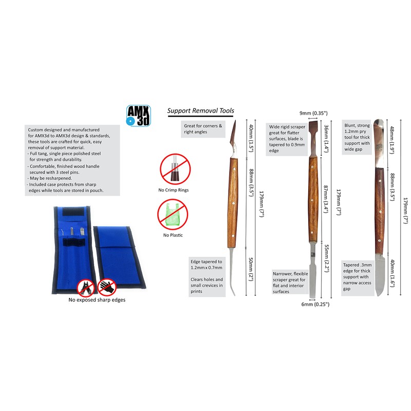 AMX3d Pro Grade Plus 3D Printer Tool Kit - All