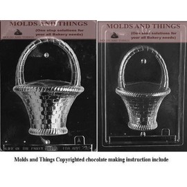 Large Easter basket with handle Chocolate Candy Mold With Chocolate molding Instruction