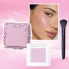Nude Blushers for Cheeks, Purple Peach Powder Blush Korean Makeup