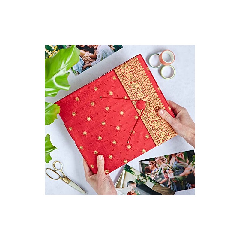 Sari Photo Album Large - 240 x 260mm - Red