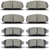AnnoVinco 8PCS Ceramic Front Rear Brake Pads Replacement Kit Fits