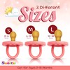 Sweetie - Chupete de goma rosa de goma natural redondeado