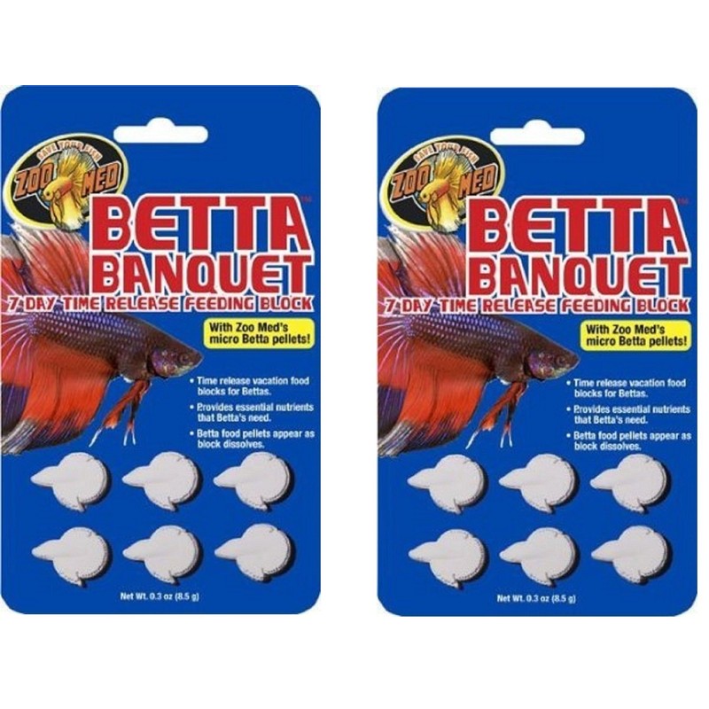 Zoo Med Betta Banquet Blocks 6 Card (Set Of 2),