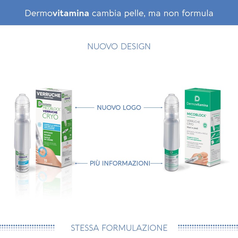 Dermovitamina - Micoblock Verruche Cryo 38ml - Per Mani e