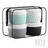 Kuangre Travel Containers for Toiletries, Silicone Cream Jars BPA-Free, TSA