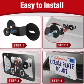 No Drill Front License Frame Compatible with Buick Enclave 2nd gen, Encore GX 2nd gen,k Envision 2nd gen Anti-Theft License Plate Grille Mount Holder Car Tag Covers Rattle-Proof Car Accessories