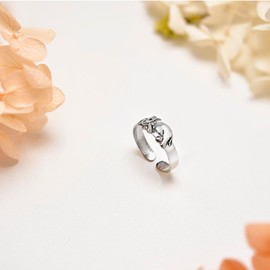 AeraVida Cute & Trendy Little Elephant .925 Sterling Silver Adjustable Fit Toe or Pinky Ring for Nature & Animal Inspired Style with Versatile Summer Fashion Vibes